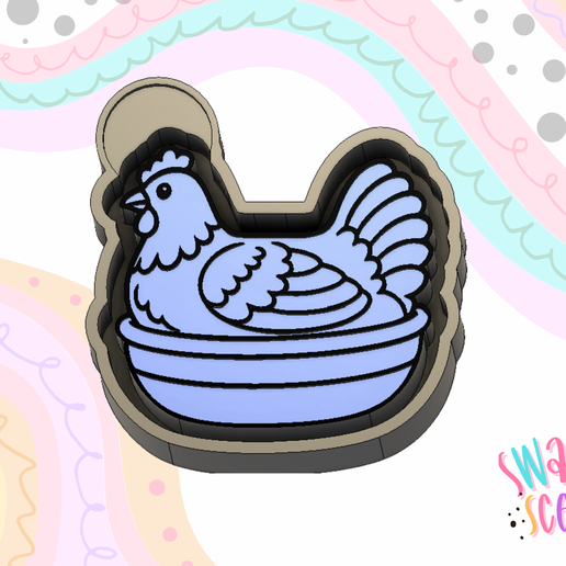 Hen in basket STL