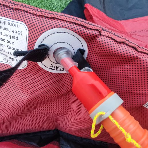 Paddle to kite pump adapter 3D model