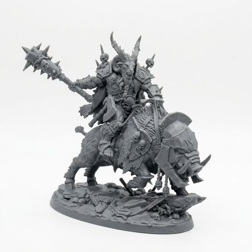 Beastman Beastlord on Razortusk mount 3D model