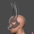 18.jpg Rabbit Mask - Fox Mask - Bunny Mask - Demon Kitsune Cosplay 3D print model