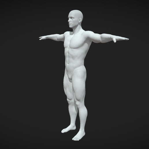 4.png Man Body Base Mesh | T-Pose