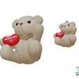 Valentine-Knitting-Bear-and-Pendant-22.jpg Valentine Knitting Bear and Pendant 3D Printable Model