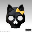 KITTY-GHOST-MASK-09.jpg Kitty Ghost - Skull Cat Mask Cosplay - STL model 3D print file