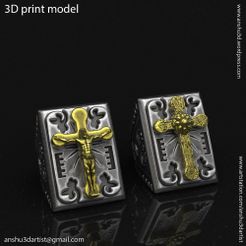 Jesus_cross_vol2_ring_K1.jpg 3D-Datei Jesus Kreuz vol2 Ring・3D-druckbares Modell zum herunterladen