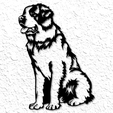 project_20230203_1749220-01.png Saint Bernard Dog Wall Art Big Dog Breed Wall Decor