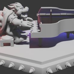 01.jpg Archivo 3D Bowser Piano Peaches, Mario Bros Pelicula Movie・Plan de impresión en 3D para descargar