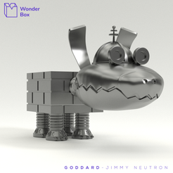 Goddard-Jimmy-Neutron2.png Fichier STL Goddard 3D - Jimmy Neutron・Objet imprimable en 3D à télécharger, WonderBox