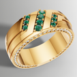 1.png Gemstone Band 3 Unisex RIng Resizing Avaialble