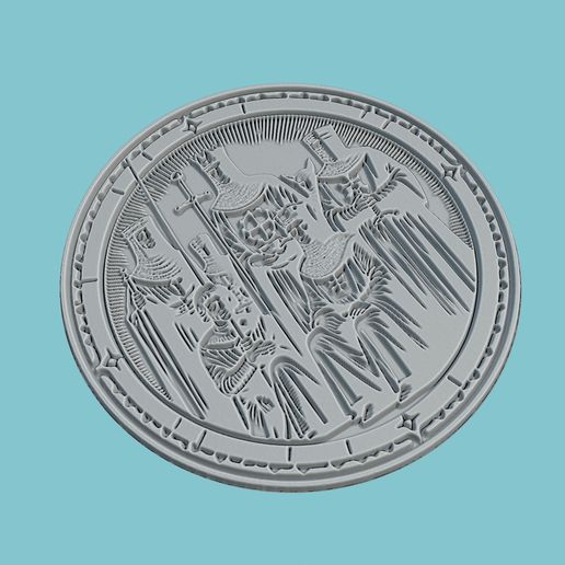 b_126.jpg Monty Python and the Holy Grail Movie Medallion  Monty Python and the Holy Grail 3d  Model Stl Obj
