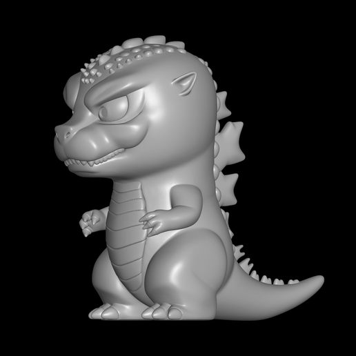 🗿 chibi godzilla・ STL File for 3D printing・Cults