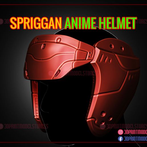 Spriggan_cosplay_helmet_anime_3d_print_model_01.jpg 3D file Spriggan Anime Cosplay Helmet - Spriggan Neflix Anime・Model to download and 3D print, 3DPrintModelStoreSS