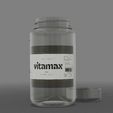 Vitamax-Grey-Back.jpg Pills Bottle or Medicine Conatiner for Printing