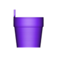 Extruded Flower Pot Medium.STL 3D Printable Extruded Layer Pot with embellished 3D printing layers