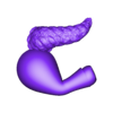 UnicornLeg+Tail.stl Caballo unicornio dormido en una estantería