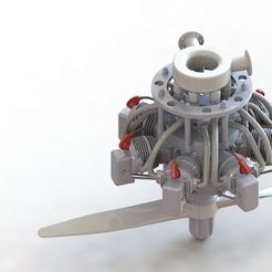 1.jpg Бесплатный 3D файл 7-cylinder-radial-engine・План 3D-печати для скачивания, NNTCAD
