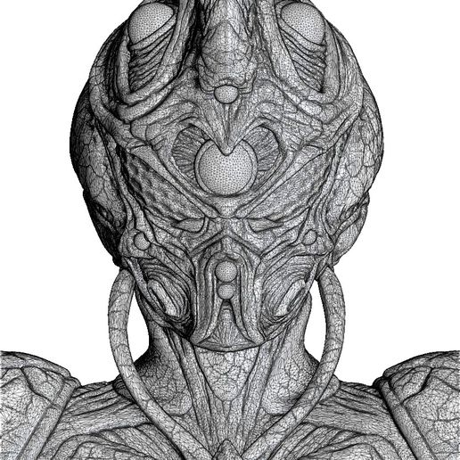 Wire-2.jpg Guyver 1991 Büste. 3d druckbare STL