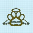 Esfera-huella-con-alas.png christmas sphere, dog footprint with wings, Christmas sphere dog footprint with wings