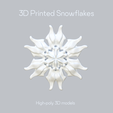 Render_SF_5.png 3D Snowflake Set of 24  STL Files for 3d Printing DiY Printable Сhristmas Décor Model Christmas Snowflake STL 3D File