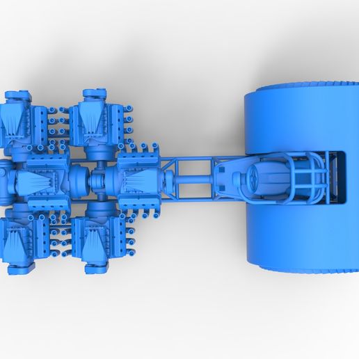 59.jpg Diecast Pulling tractor with 6 engines V8 Version 2 Scale 1:25