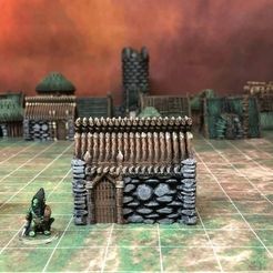 94d51795e4ef8c44bcfa3c7b5624305d_preview_featured.jpg Free STL file Kyn Finvara: Goblin Stone Hut (Heroic scale)・3D printable design to download