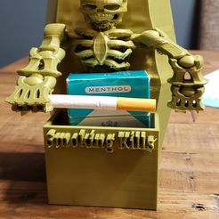 20190404_203819.jpg Free STL file #XYZCHALLENGE Smoking Kills Cigarette Pack Holder・3D printing model to download