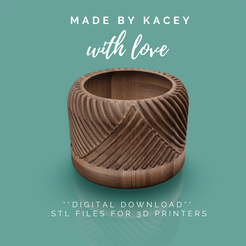 35.png STL-Datei 3D-Druckbare STL-Datei. Büro- oder Heimdekoration: Pot Planter Design für eine Sukkulenten, Bonsais, und verschiedene Pflanzen - Instant Download - Pot 25・Vorlage für 3D-Druck zum herunterladen