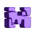 M.stl Minecraft 3D logo