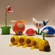 Super-Mario-Wiggler-PIC1.jpg Wiggler Caterpillar Super Mario World Nintendo Video Game Figure