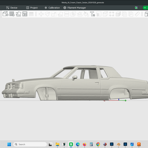1988 Oldsmobile Cutlass Supreme Classic Coupe 1/24 true scaled car model body, hollow shell style, scalable in size, 3d print, stl file