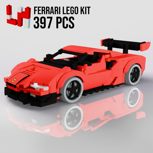 🧱 LEGO Ferrari 296 GT2 Kit・ 3D File for 3D printing・Cults