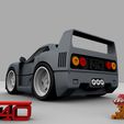 F40-3.jpg Carro Ferrari F40 em estilo de banda desenhada