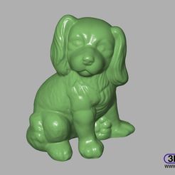 Dog.JPG Download STL file Dog Sculpture (Cavalier King Charles) • 3D printing template, 3DWP