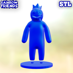111.png BLUE FROM RAINBOW FRIENDS - ROBLOX. TWO STL MODEL.