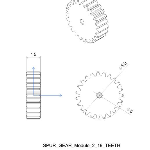 ⚙️ SPUR GEAR Module 2 23 TEETH・ STL File for 3D printing and CNC ...