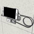 1.jpg Universal Wall Phone Holder For Samsung USB Charger