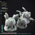 slimes-2.jpg Slimes - 3 basic Slimes -  PRESUPPORTED - Illustrated and Stats - 32mm scale