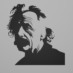 1.png STL file Einstein Wall Art・3D printable model to download