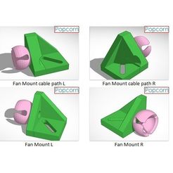 FanMounts.jpg Free 3D file Popcorn Fan Mounts・3D printing template to download