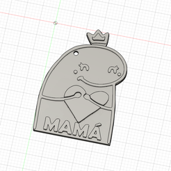 imagen_2023-09-16_012329987.png STL file Flork Mama Keychain・Template to download and 3D print