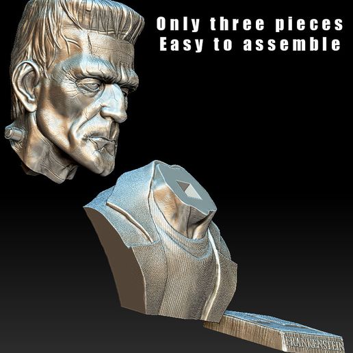 Frankenstein Bust 3D model