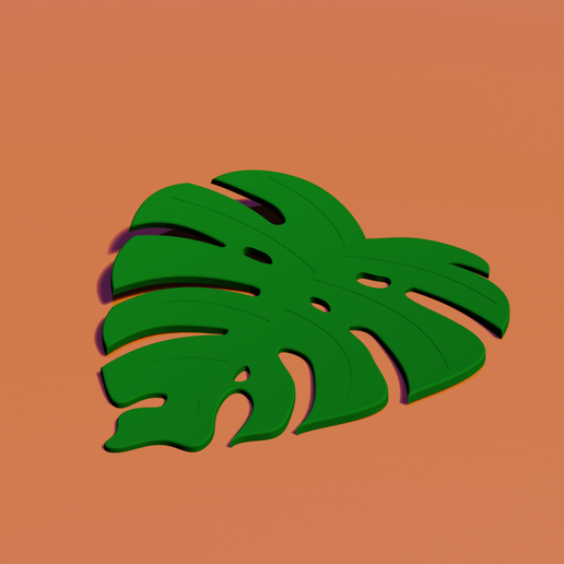 Monstera Trinket Tray 3D model