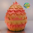 Fire-Dragon-Egg-Gradient-PLA.jpg Elemental Dragon Eggs - Storage & Display Set - No Supports 3D Print STL/3MF