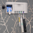 Wall.png STL file Toothbrush Holder & Toothpaste Squeezer・3D printable model to download