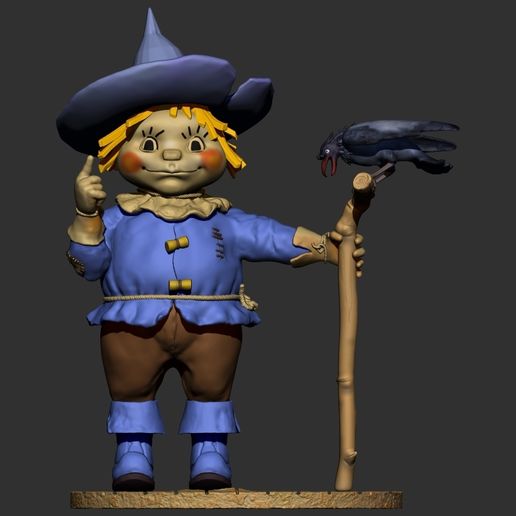 Scarecrow.jpg Scarecrow art toy, art, toy, sculpture, wizard, doll, crow, game, for children, figurine, character, 3d model, gift, fan art, popular, work, fairy-tale character.