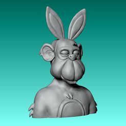 1.jpg Archivo STL Aburrido conejo mono nft・Modelo para descargar y imprimir en 3D, rumit