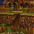 13.jpg MIDDLE AGES MEDIEVAL PEASANT FIELD TOWN TREES HOUSE TERRAIN 3D MODEL