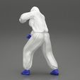 Girl-0004.jpg 3D file Woman wearing antivirus suit standing and pushing・3D printable model to download