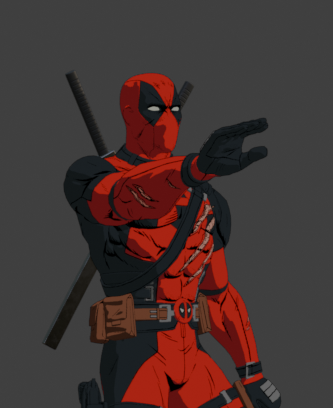 Captura-de-pantalla-2025-05-02-224540.png Deadpool Movie - Iconic Dance Scene | NSYNC 'Bye Bye Bye' Pose | STL Model with Base