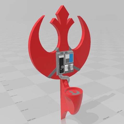 REBEL-WALL-MOUNT.jpg Fichier STL Supports muraux pour sabre laser - Rébellion et Impérial・Design pour impression 3D à télécharger, tylerjohnsonsd
