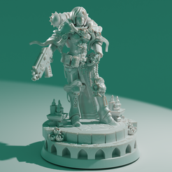 render_sss2.png Fichier 3D WARGAMING FIGURINE fille armée・Design pour impression 3D à télécharger